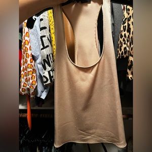Razor back silk tank